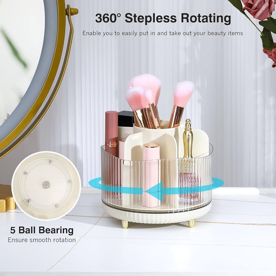 Make up brush storage bin