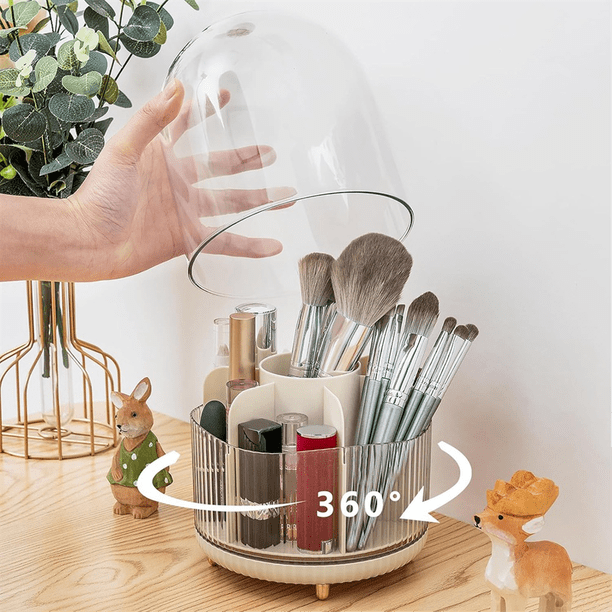 Make up brush storage bin
