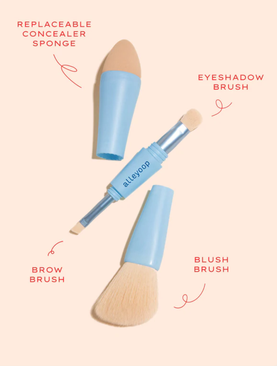 Alleyoop Multi-Tasker 4-in-1 Makeup Brush