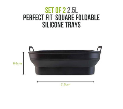 Foldable silicon pots (square)